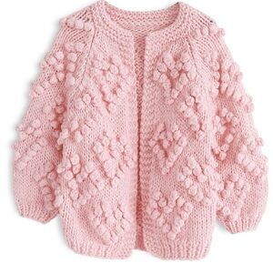 Pink Women's Cardigan Sweater